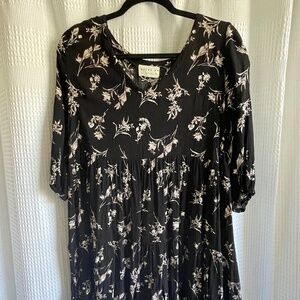 Floral Mini Dress with Sleeves
